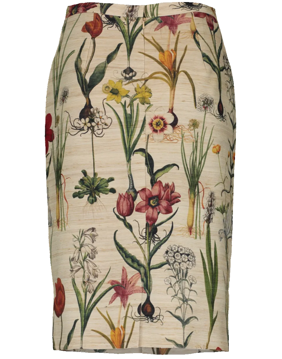 Floral Pencil Skirt