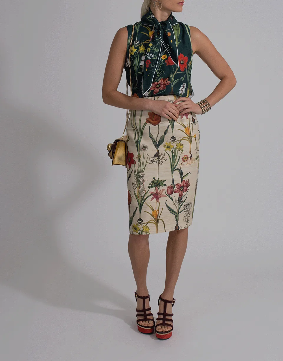 Floral Pencil Skirt