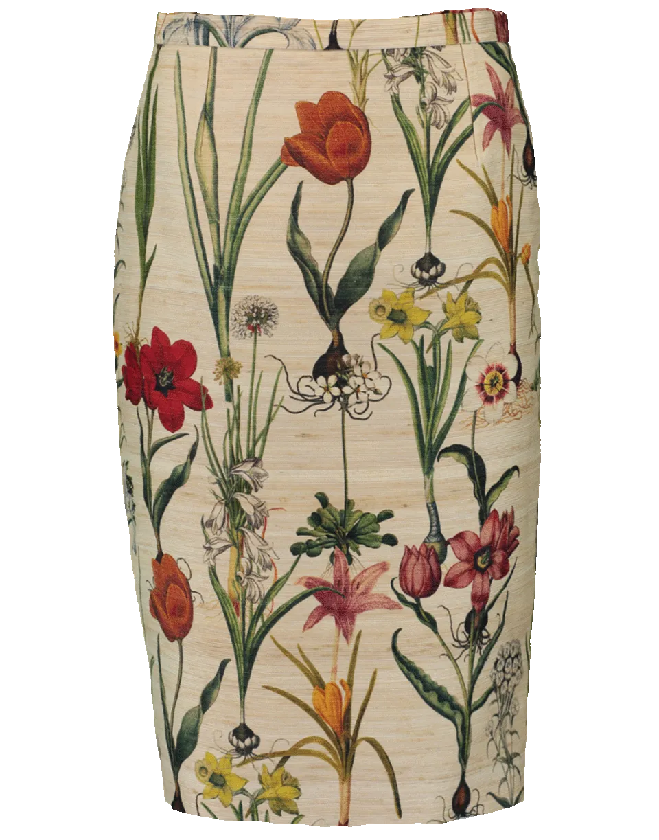 Floral Pencil Skirt