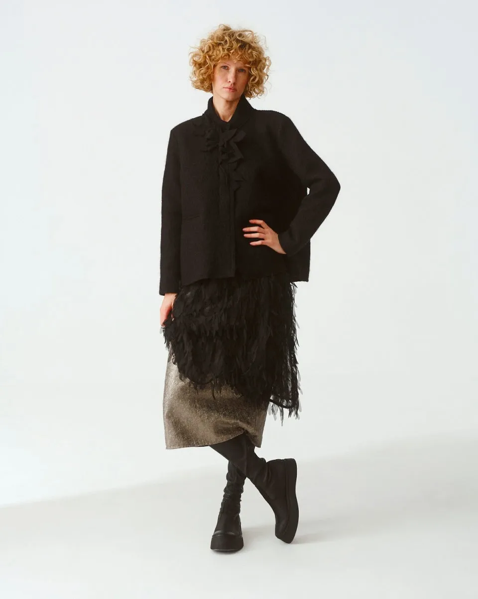 Flower Neck Wool Coat | SALE!