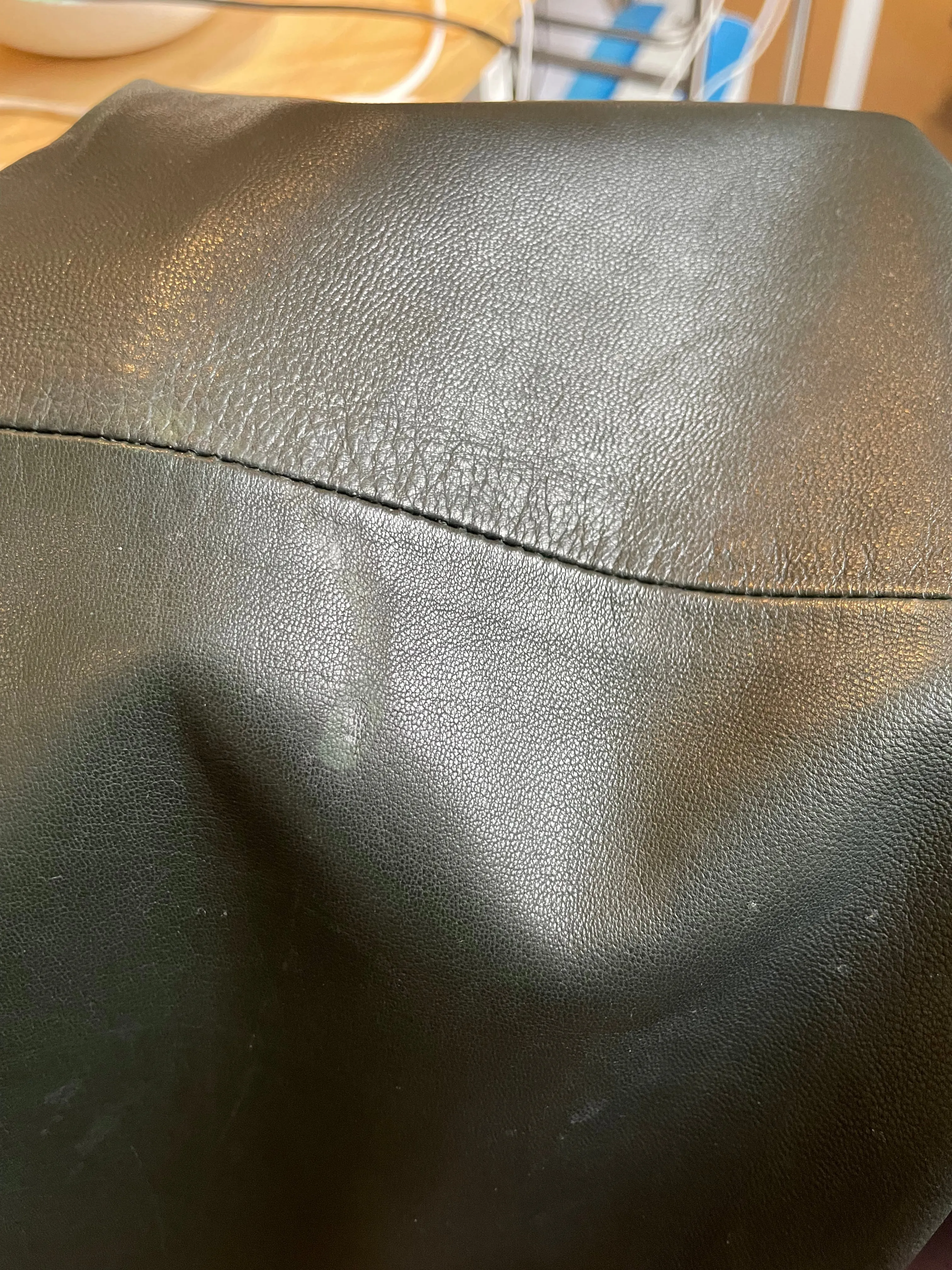 Forest Green Leather Pencil Straight Midi Skirt - Small