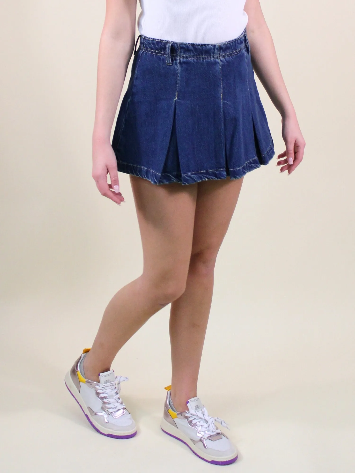 Free People Madison Ave Denim Mini Skirt