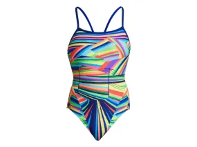 Funkita Single Strap Ladies One Piece Swimsuit (Land Lines)