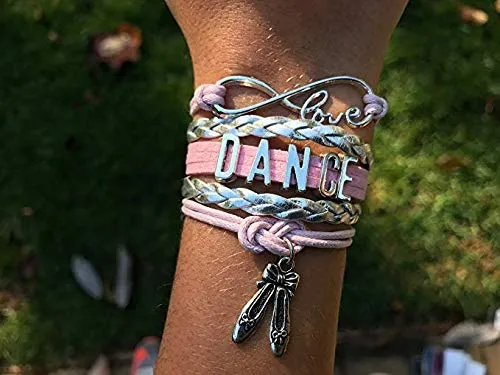 Girls Pink Dance Infinity Jewelry Set