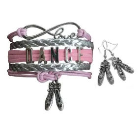 Girls Pink Dance Infinity Jewelry Set