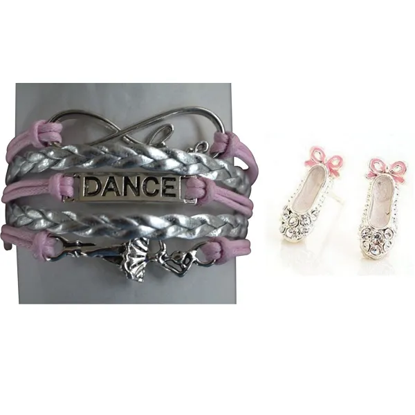 Girls Pink Infinity Dance Jewelry Set