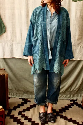 HF168 The Highlands Foundry Indigo Crochet Jacket