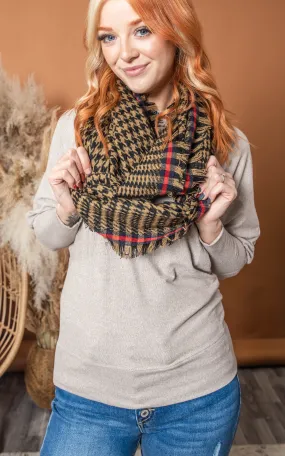 Houndstooth Infinity Scarf**