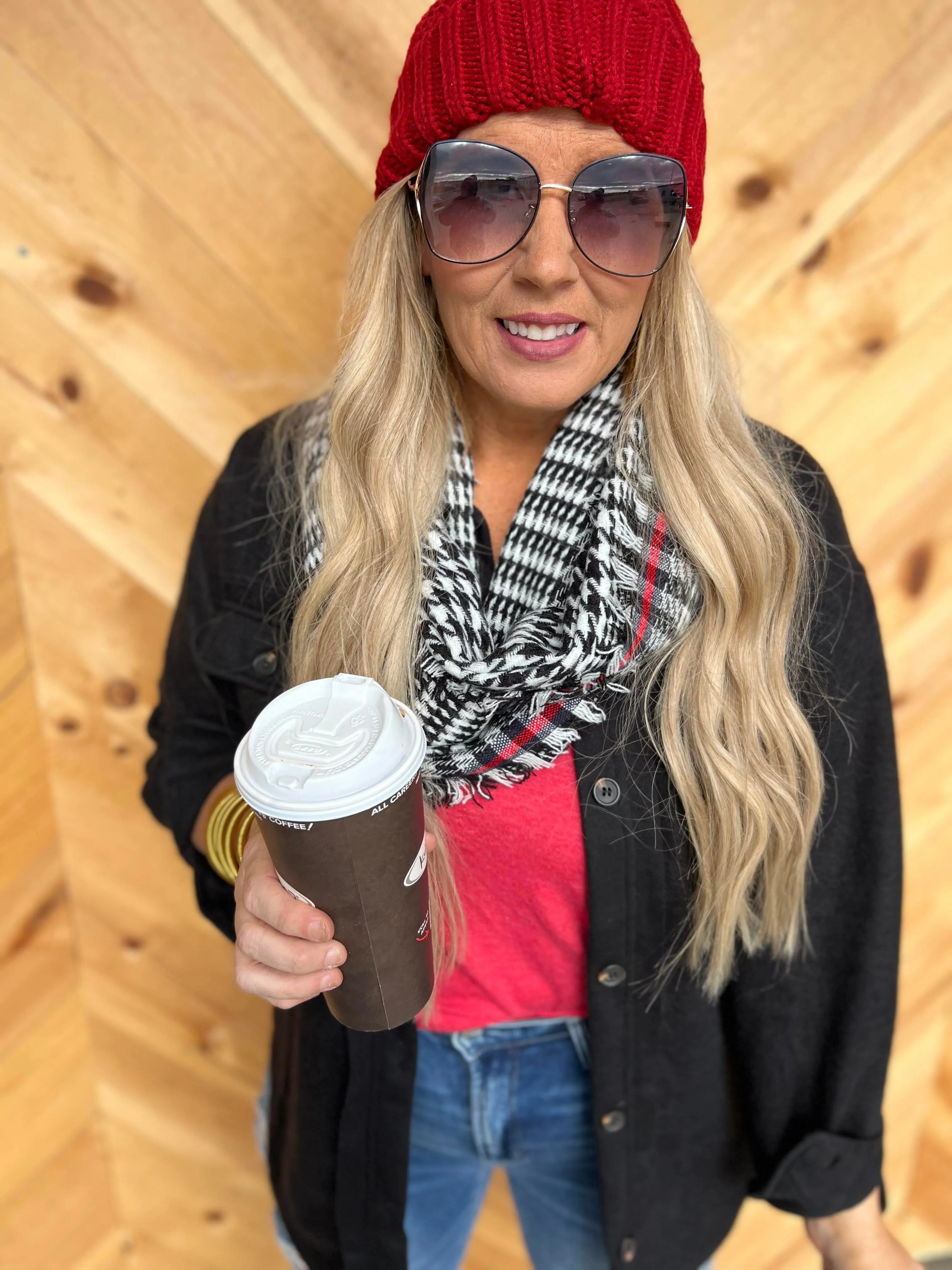 Houndstooth Infinity Scarf**