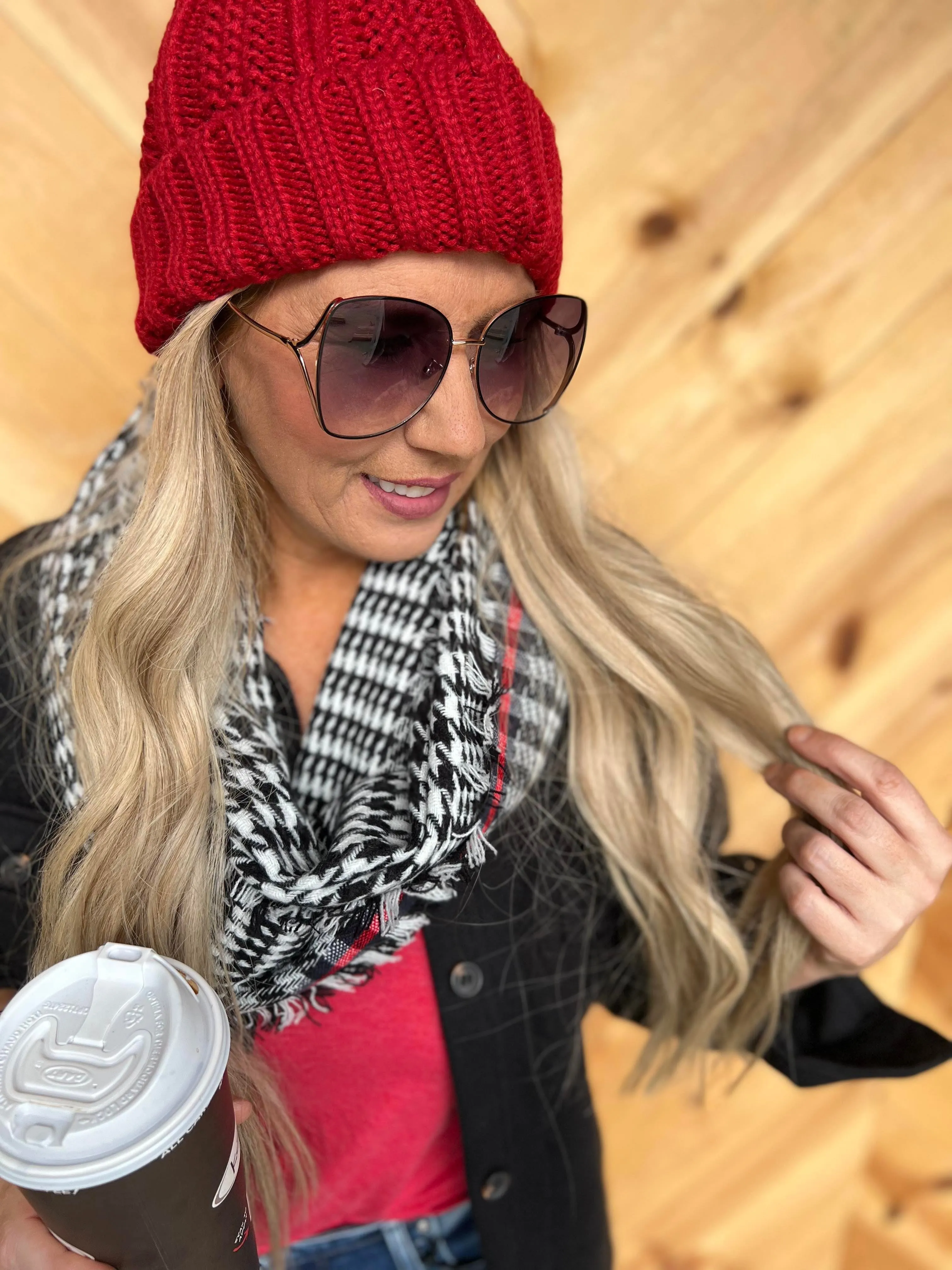 Houndstooth Infinity Scarf**