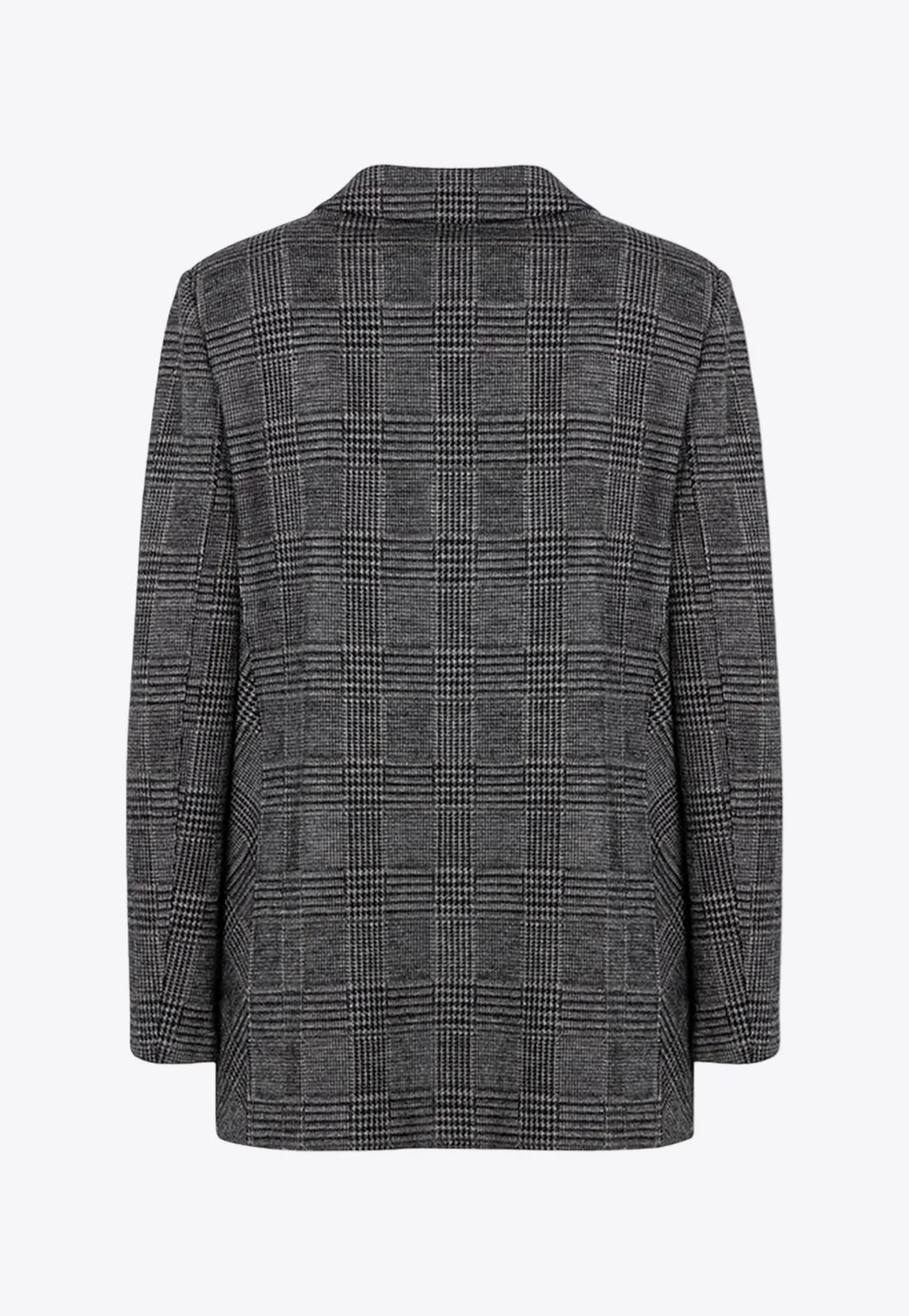 Houndstooth Wool Coat