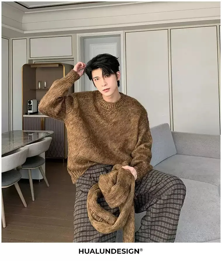 Hua Chic Fuzzy With Scarf Sweater