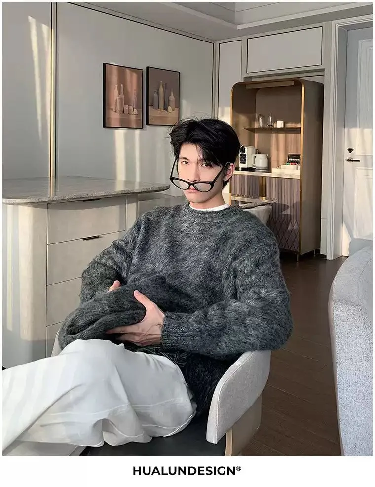 Hua Chic Fuzzy With Scarf Sweater