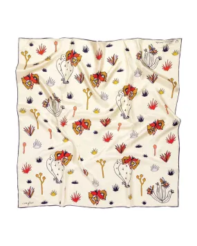 I Am Free Cactus Silk Scarf