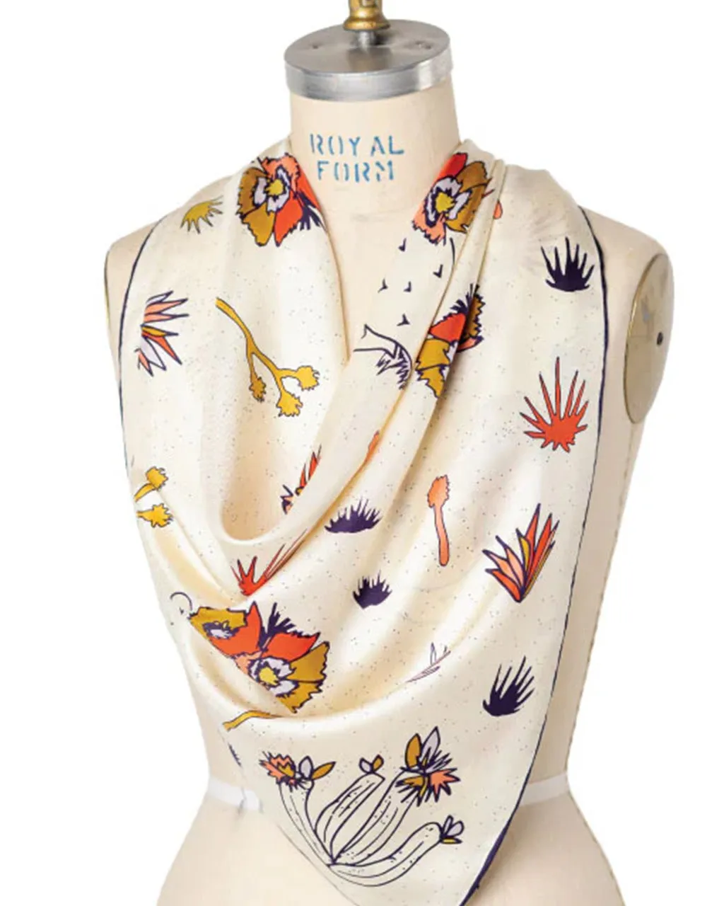 I Am Free Cactus Silk Scarf