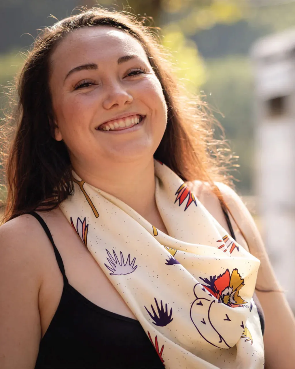 I Am Free Cactus Silk Scarf