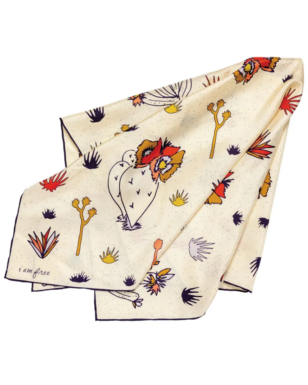 I Am Free Cactus Silk Scarf