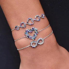 Infinity Colored CZ Bracelet