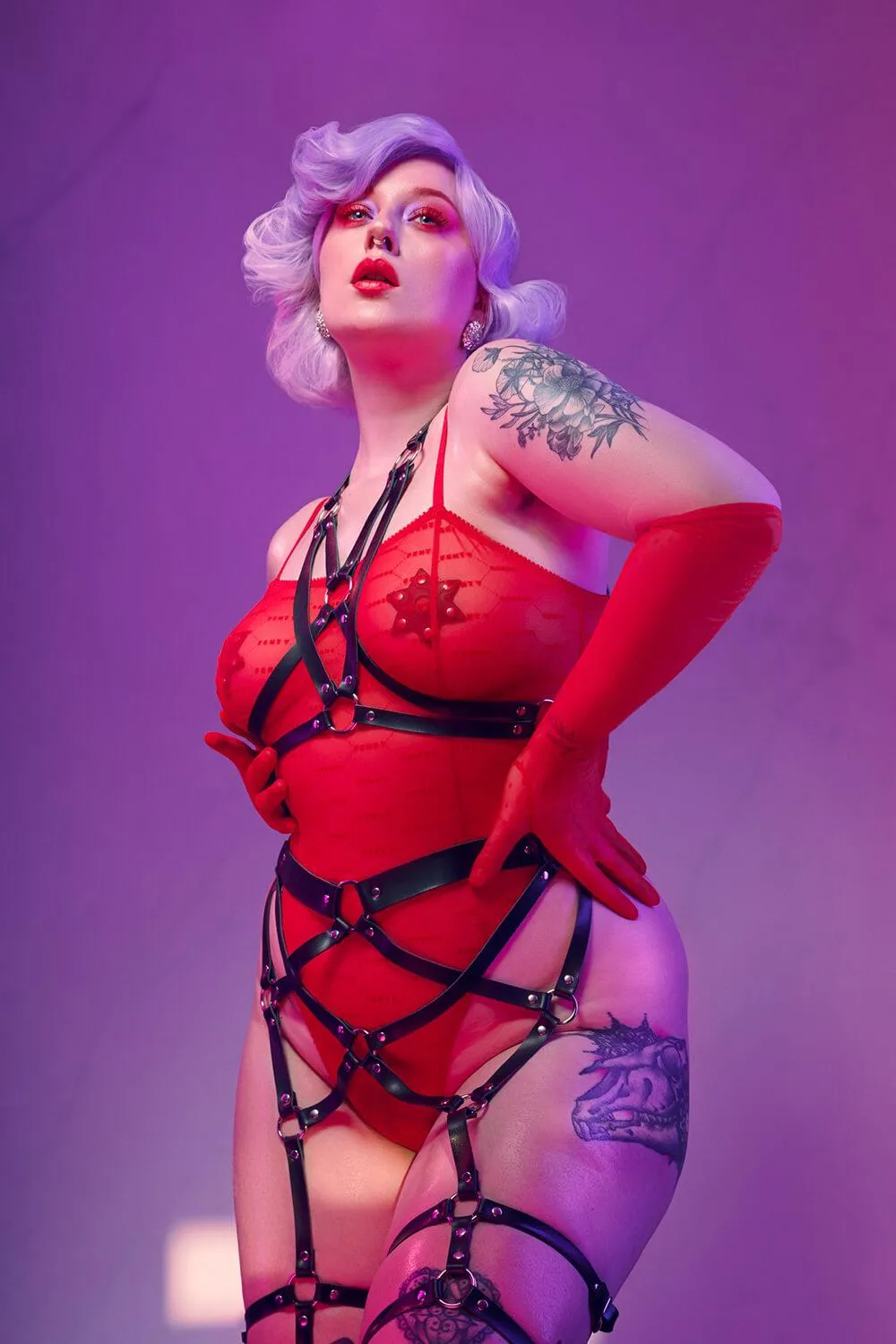 Infinity Leather Lingerie Set