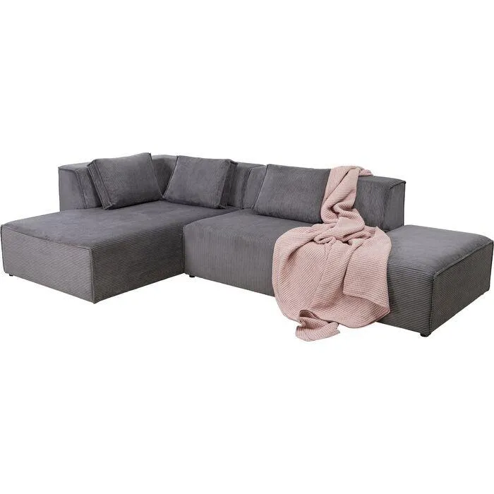 Infinity Ottomane Corduroy Corner Sofa