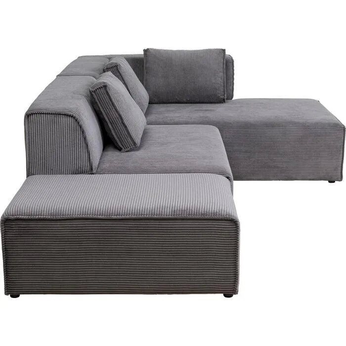 Infinity Ottomane Corduroy Corner Sofa