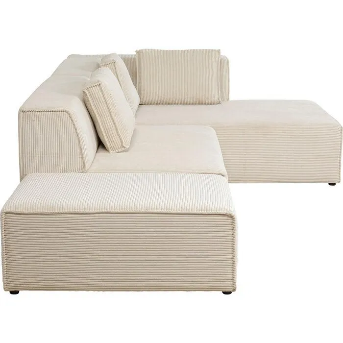 Infinity Ottomane Corduroy Corner Sofa