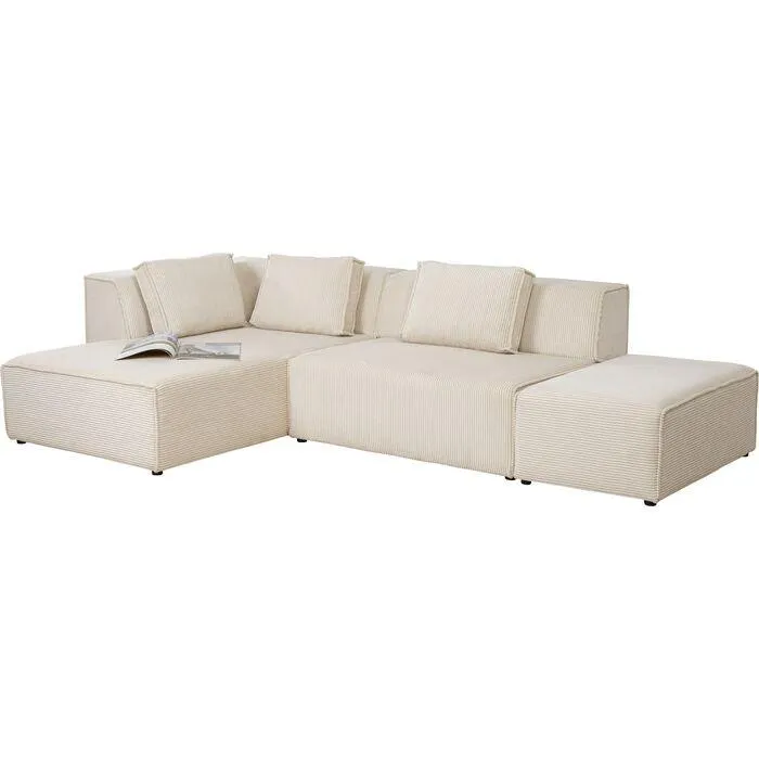 Infinity Ottomane Corduroy Corner Sofa