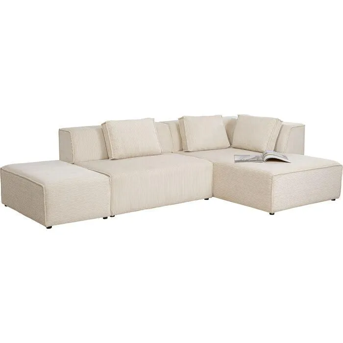 Infinity Ottomane Corduroy Corner Sofa