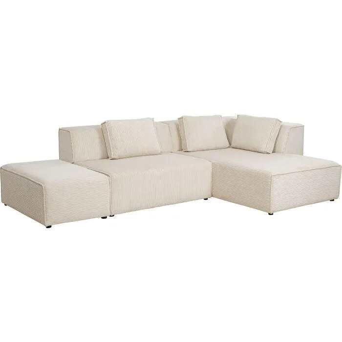 Infinity Ottomane Corduroy Corner Sofa
