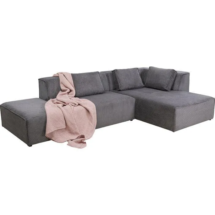 Infinity Ottomane Corduroy Corner Sofa