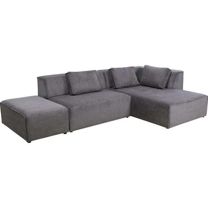 Infinity Ottomane Corduroy Corner Sofa