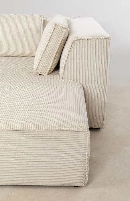 Infinity Ottomane Corduroy Corner Sofa