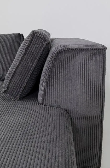 Infinity Ottomane Corduroy Corner Sofa