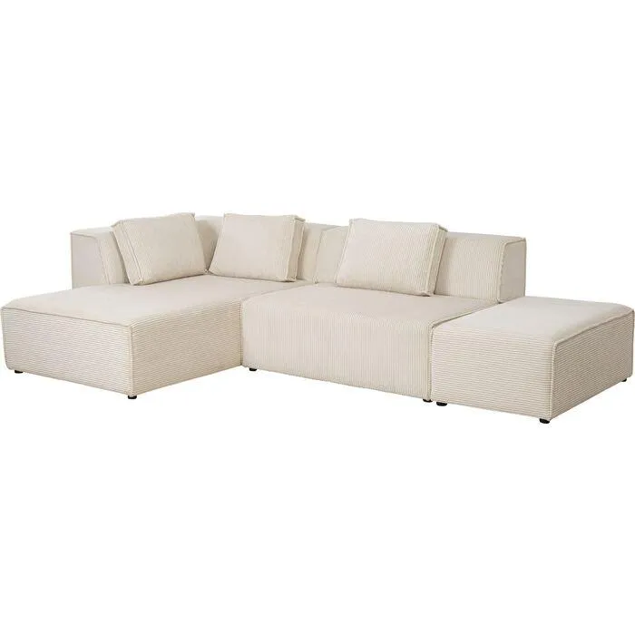 Infinity Ottomane Corduroy Corner Sofa