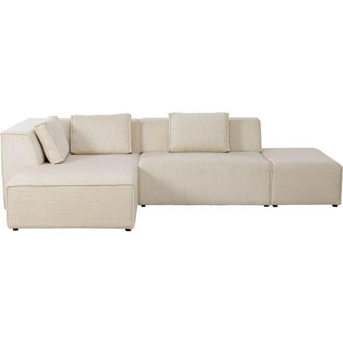Infinity Ottomane Corduroy Corner Sofa