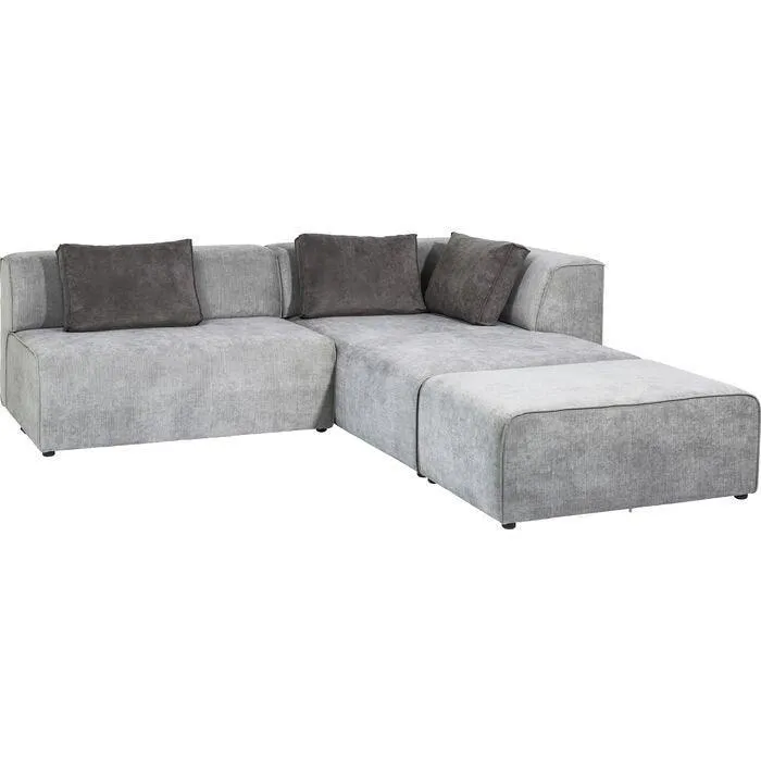 Infinity Ottomane Grey Corner Sofa