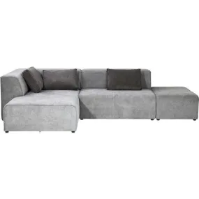 Infinity Ottomane Grey Corner Sofa