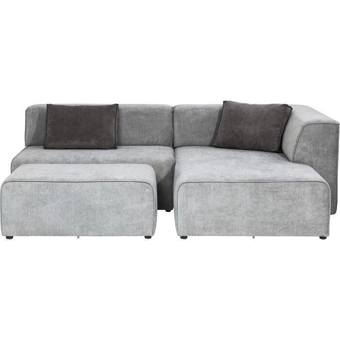Infinity Ottomane Grey Corner Sofa