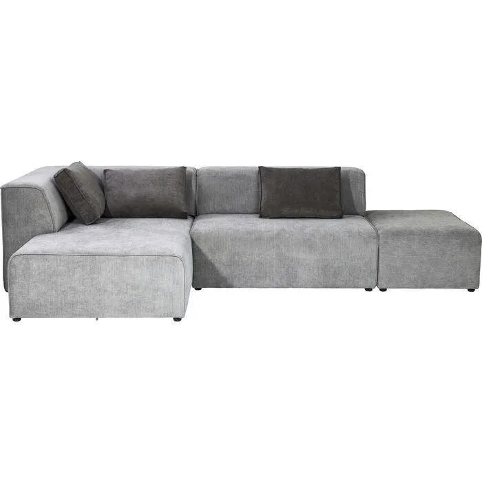Infinity Ottomane Grey Corner Sofa