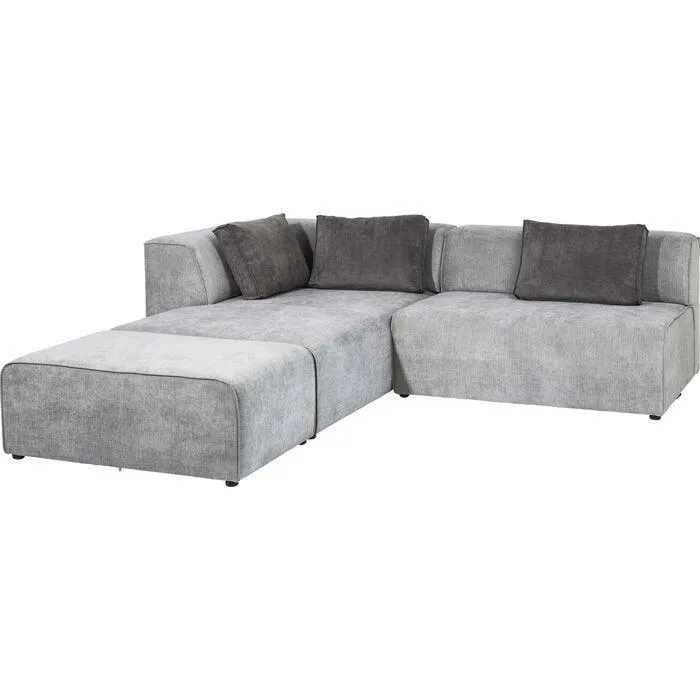 Infinity Ottomane Grey Corner Sofa