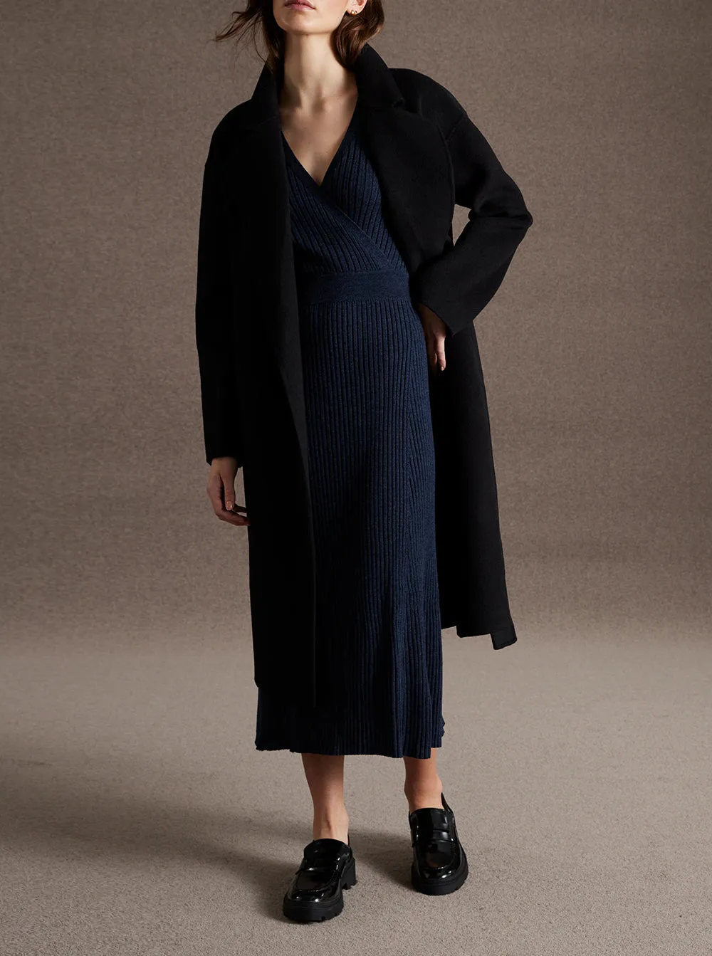 Kalima Wool Coat - Black