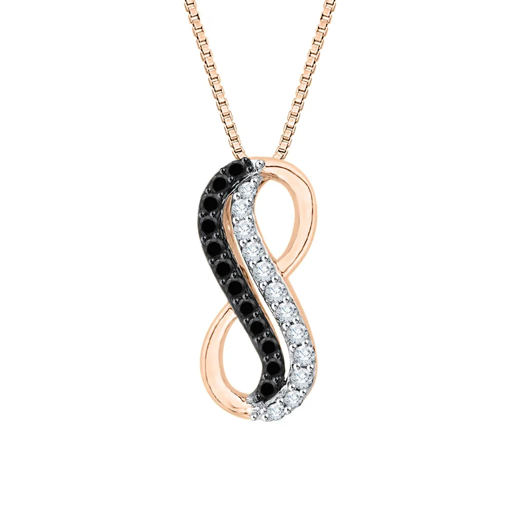 KATARINA Diamond Infinity Pendant Necklace (1/5 cttw JK, SI2/I1)