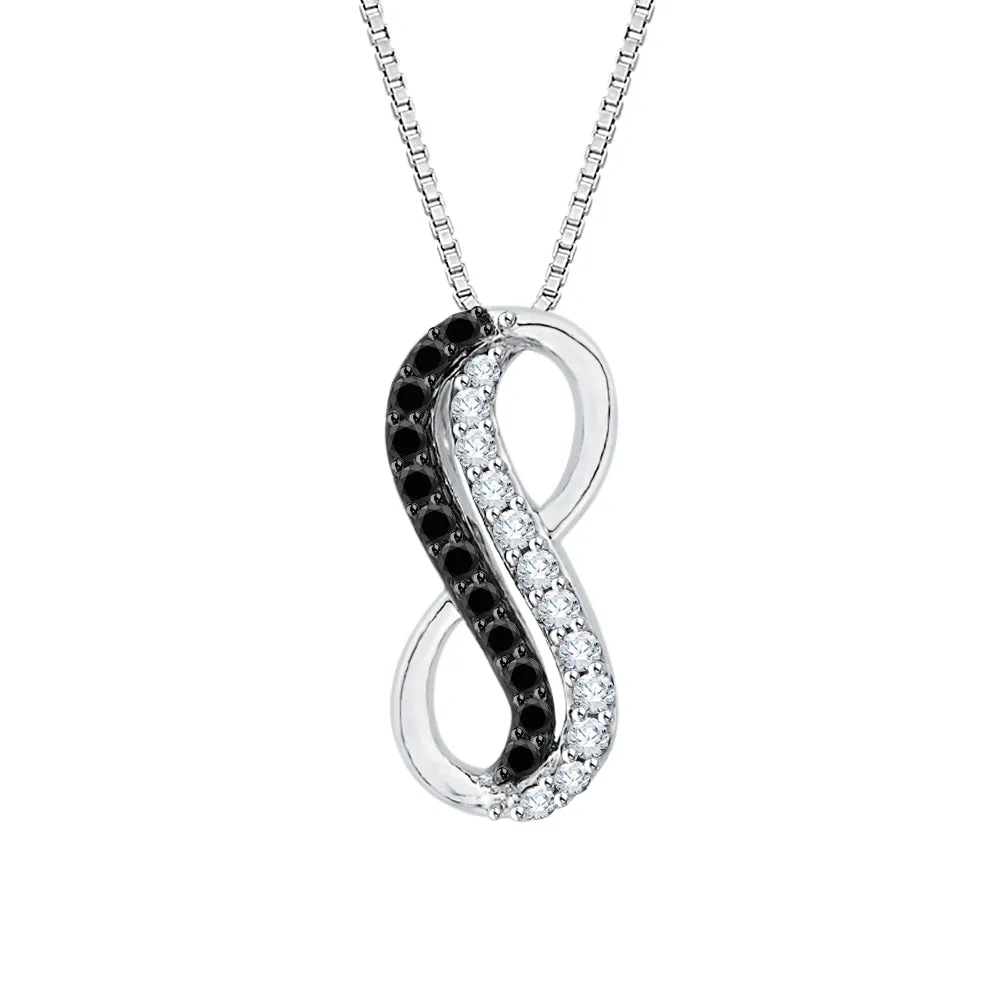 KATARINA Diamond Infinity Pendant Necklace (1/5 cttw JK, SI2/I1)