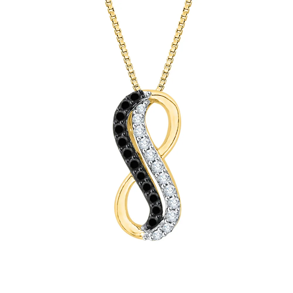 KATARINA Diamond Infinity Pendant Necklace (1/5 cttw JK, SI2/I1)