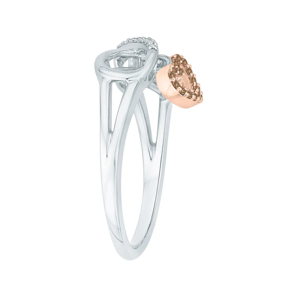 KATARINA Heart and Infinity Diamond Ring (1/10 cttw JK, SI2/I1)