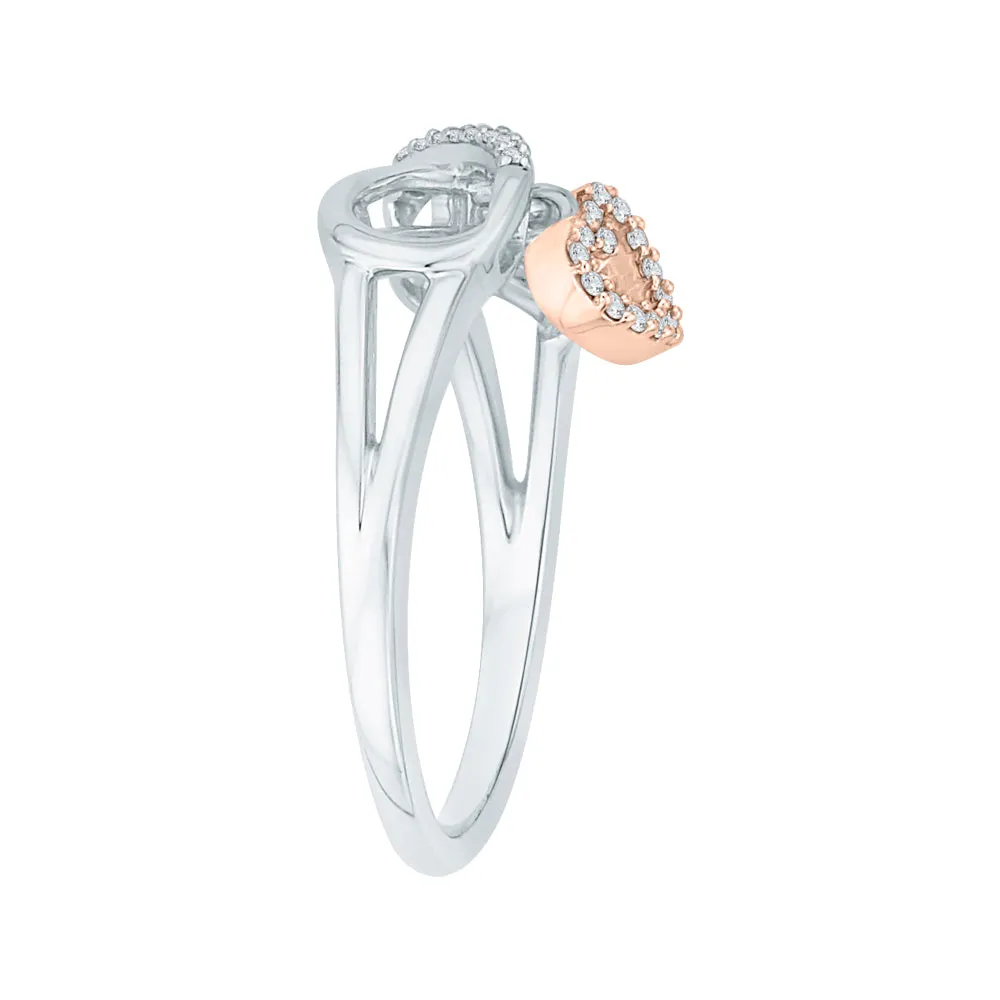 KATARINA Heart and Infinity Diamond Ring (1/10 cttw JK, SI2/I1)