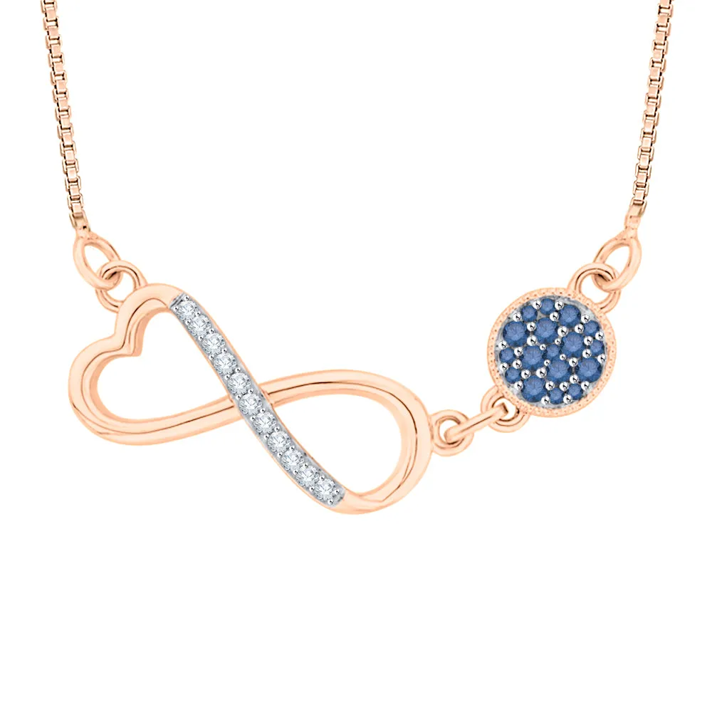 KATARINA Infinity Diamond Pendant Necklace (1/6 cttw JK, SI2/I1)