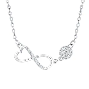 KATARINA Infinity Diamond Pendant Necklace (1/6 cttw JK, SI2/I1)