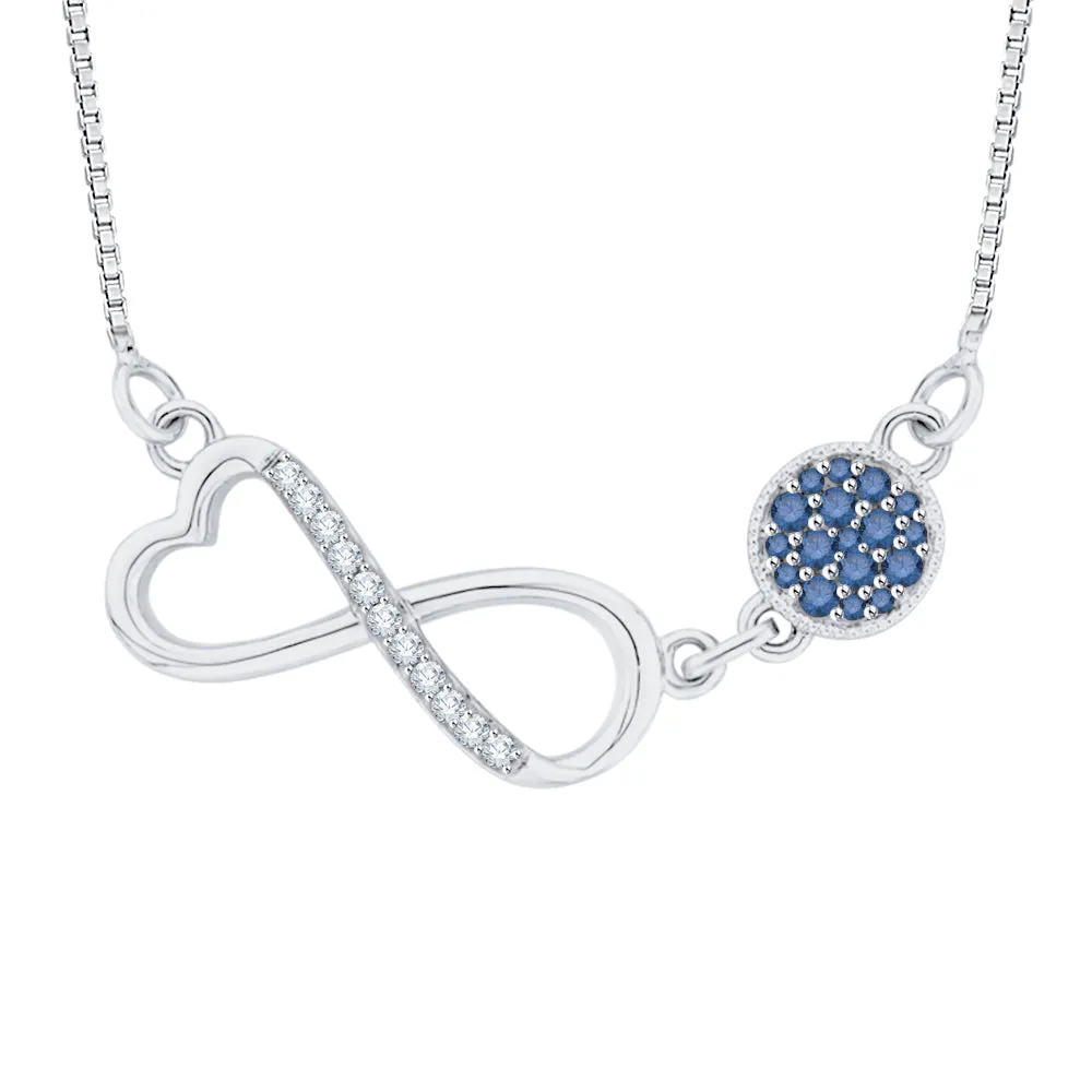 KATARINA Infinity Diamond Pendant Necklace (1/6 cttw JK, SI2/I1)