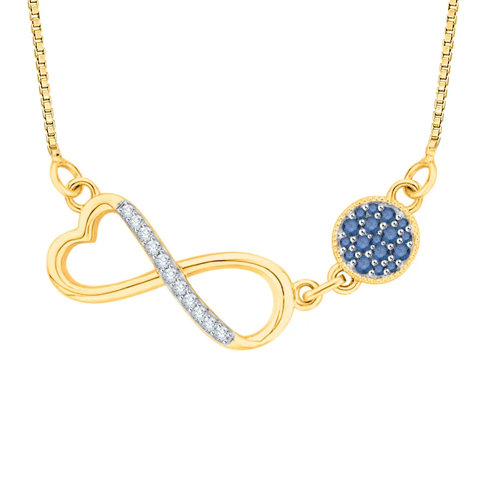 KATARINA Infinity Diamond Pendant Necklace (1/6 cttw JK, SI2/I1)